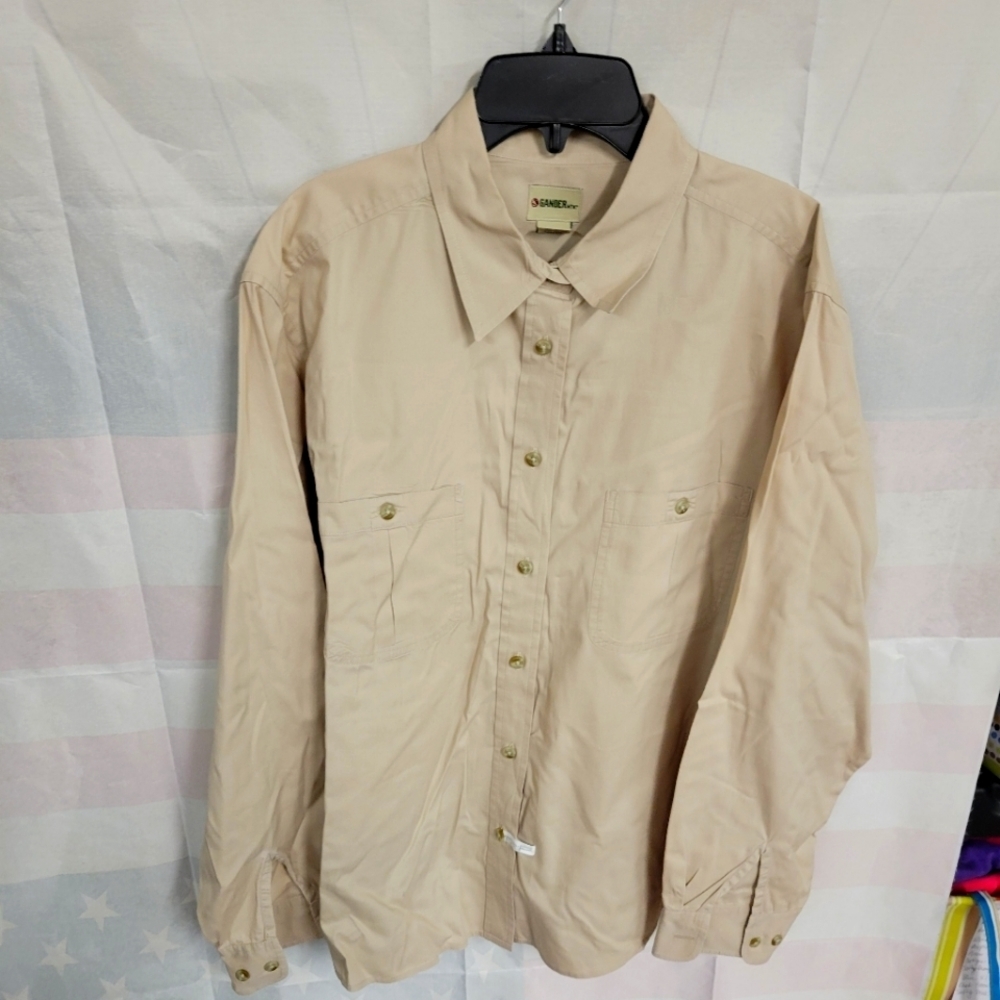 Gander Mountain Khaki Button Up Long Sleeve 1X